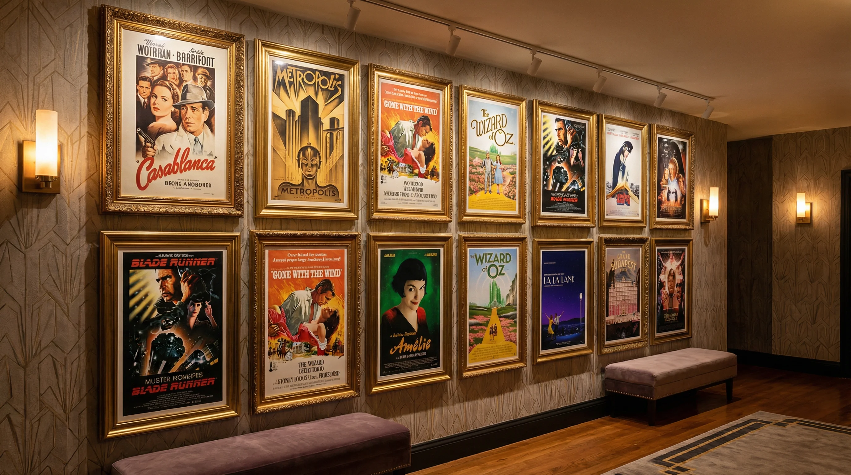 无限臀山网站-手机版下载|随时随地畅看精品经典电影海报收藏画廊展示金色画框中的珍贵海报