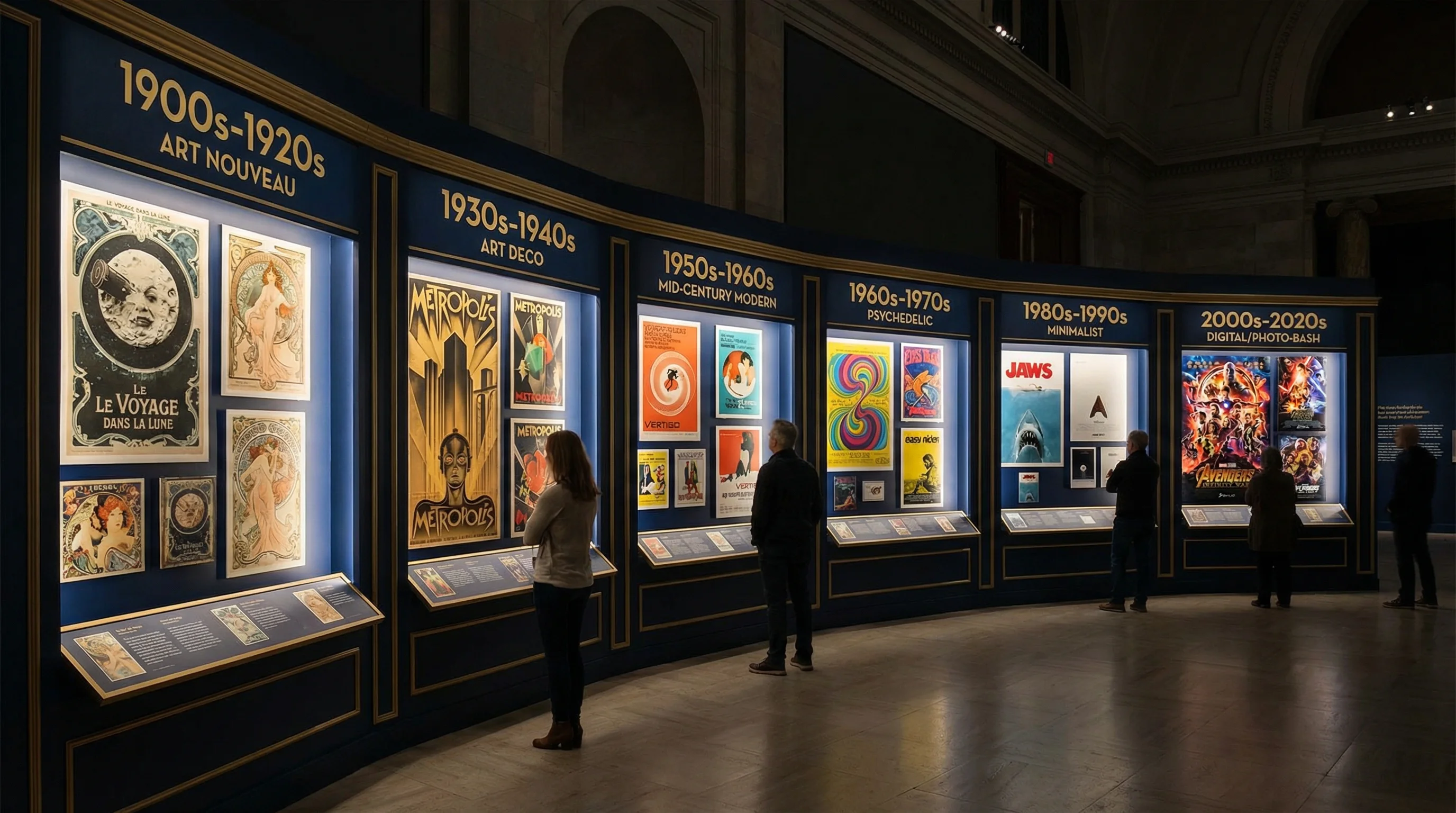 电影海报艺术发展史时间线从1900年代新艺术运动到2020年代数字艺术